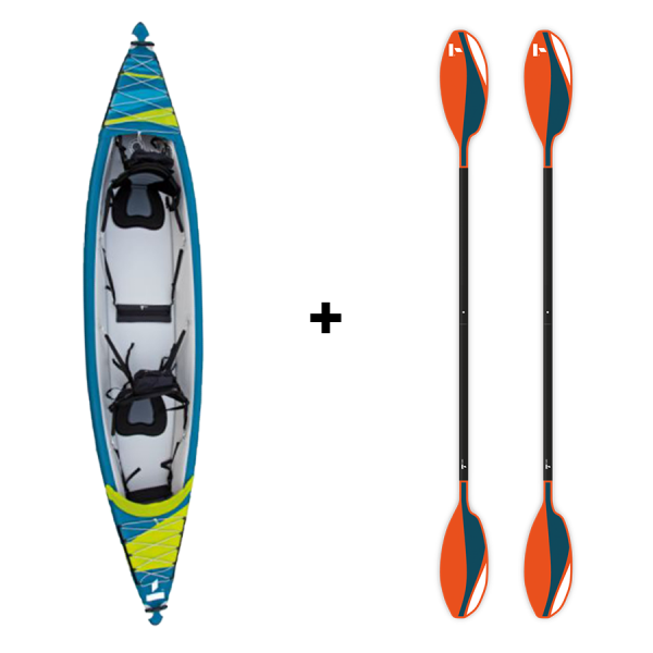 Kayak Gonflable Breeze Full HP 2 Pack + 2 Pagaies - Tahe