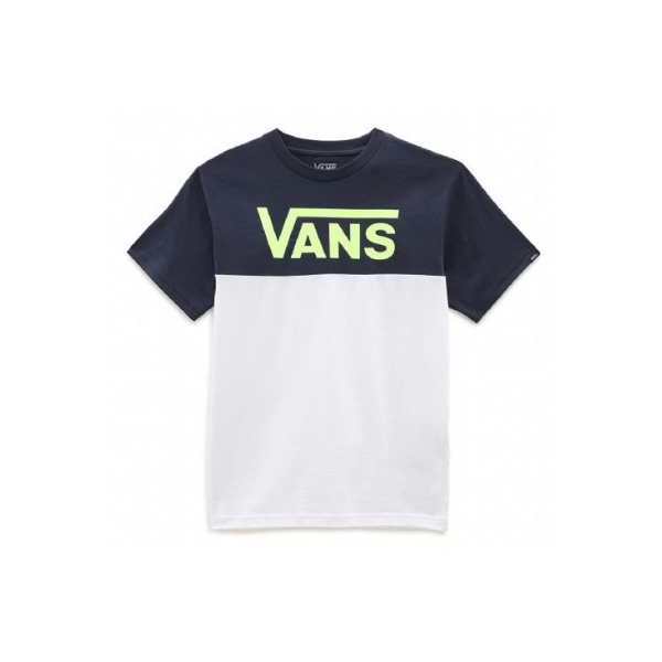 T-Shirt VANS manches courtes enfant Classic Block Bleu/Blanc