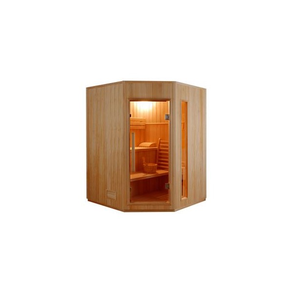Sauna Vapeur ZEN Angulaire - 3 places - Pack complet