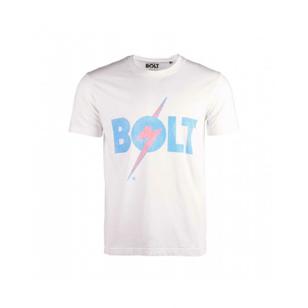 T-shirt blanc avec logo Lightning Bolt